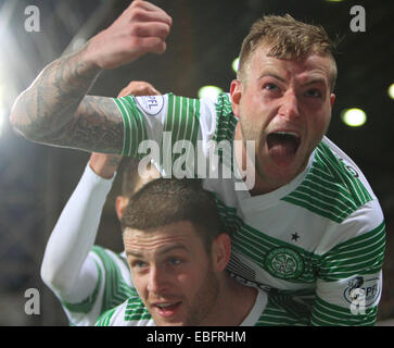 Edimbourg, Ecosse. 30Th Nov, 2014. Scottish Cup. Cœurs contre Celtic. John Guidetti et Anthony Stokes célébrer le 3e objectif : Action Crédit Plus Sport/Alamy Live News Banque D'Images