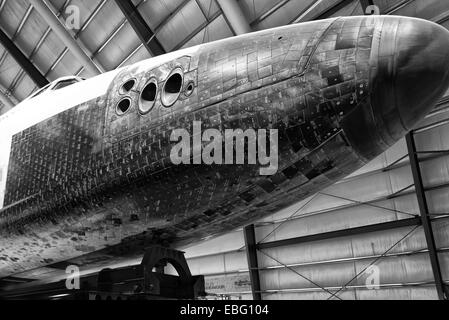 S'efforcer à l'écran au California Science Center, Los Angeles, Californie, USA Banque D'Images