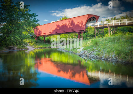 Roseman Bridge. Madison Comté (Iowa). Banque D'Images