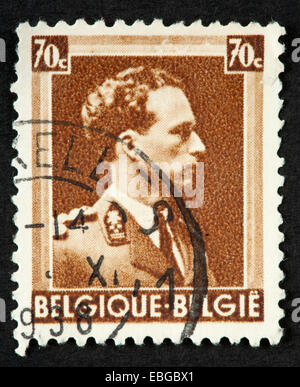 Timbre-poste belge Banque D'Images