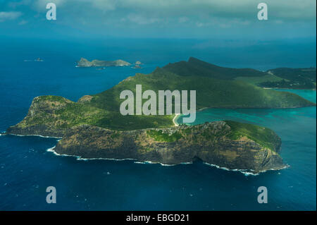 Vue aérienne de l'île Lord Howe, New South Wales, Australie Banque D'Images