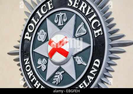 Belfast, Irlande du Nord. 1er décembre 2014. - Logo du Service de police de l'Irlande du Nord (PSNI) à l'intérieur de leur quartier général Crédit : Stephen Barnes/Alamy Live News Banque D'Images