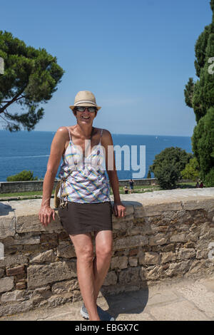 En touristique Rovinj romantique est une ville de Croatie située au nord de la mer Adriatique située sur la côte ouest de la p Banque D'Images