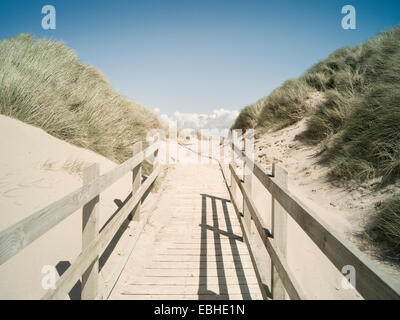 Chemin à travers les dunes, Formby, Angleterre Banque D'Images