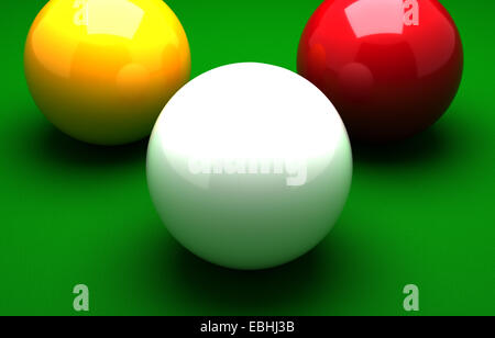 3 Ball Billard Banque D'Images