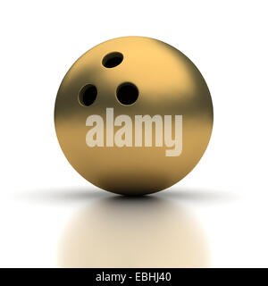 Golden Bowling Ball Banque D'Images