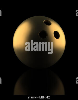 Golden Bowling Ball Banque D'Images