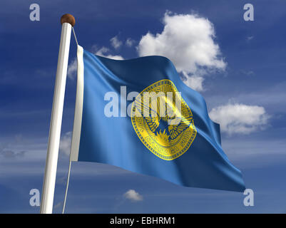 Drapeau de la ville d'Atlanta (isolé avec clipping path) Banque D'Images