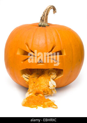 Vomissements Halloween citrouille Banque D'Images