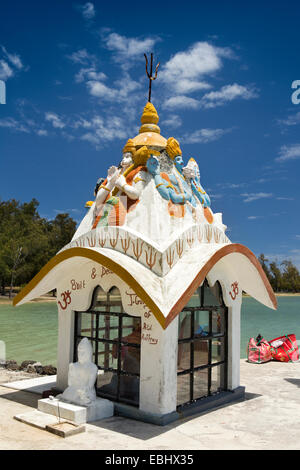 L'Ile Maurice, Grand Gaube Sai Shakti Mandir, temple hindou Shiva culte Banque D'Images