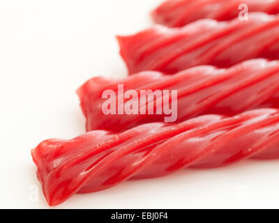 Un close-up de Twizzlers twists candy. Fabriqué par La Compagnie Hershey. Banque D'Images