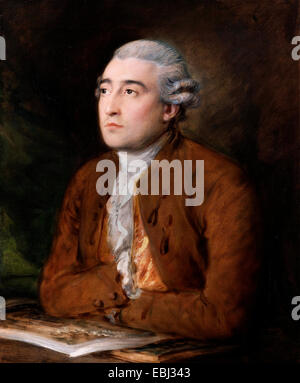 Thomas Gainsborough, Philippe Jacques de Loutherbourg. Circa 1777-1778. Huile sur toile. Dulwich Picture Gallery, Londres, Angleterre. Banque D'Images