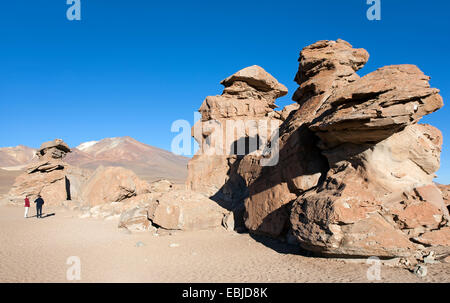 Formations de roche. Le désert de Dali. Excursion au Salar de Uyuni. La Bolivie Banque D'Images