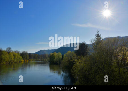 Paysage rivière Mur au printemps, l'Autriche, Styrie, Frohnleiten Banque D'Images