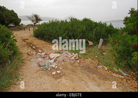 Plage de sale Divari, Grèce, Macédoine, Messinien, Messénie, Natura 2000 Banque D'Images