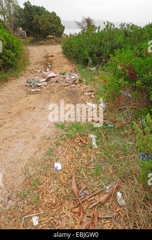 Plage de sale Divari, Grèce, Macédoine, Messinien, Messénie, Natura 2000, Pylos Banque D'Images