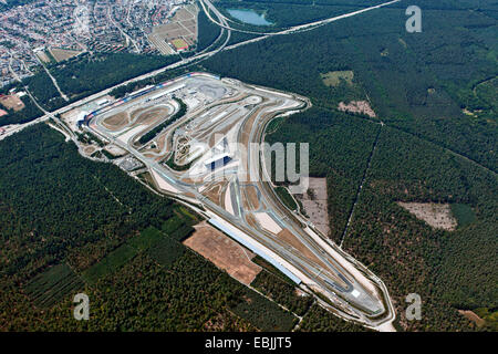 Vue aérienne du circuit de course automobile d'Hockenheim, Allemagne, Bade-Wurtemberg, Hockenheim Banque D'Images