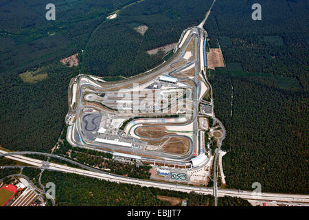 Vue aérienne du circuit de course automobile d'Hockenheim, Allemagne, Bade-Wurtemberg, Hockenheim Banque D'Images