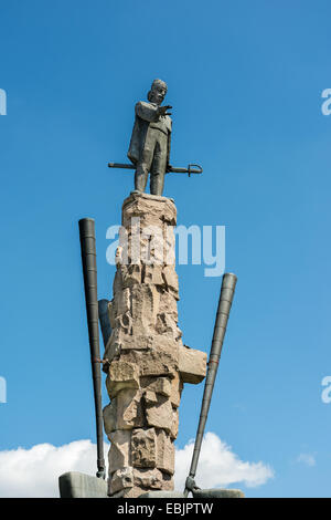 Statue d'Avram Iancu à Cluj Napoca, Roumanie. Banque D'Images