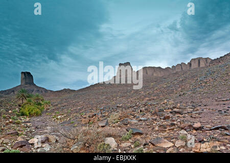 Tours rocheuses, Maroc, Marrakech-tensift-DaraÔ, Djebel Sarhro, Antiatlas Banque D'Images