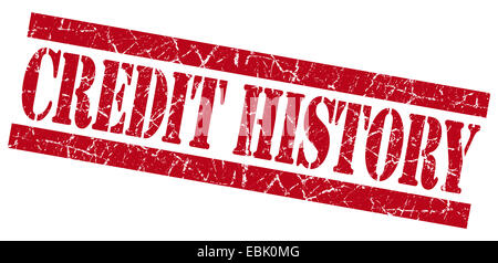 Antécédents de crédit de la place rouge texture grunge stamp isolated on white Banque D'Images