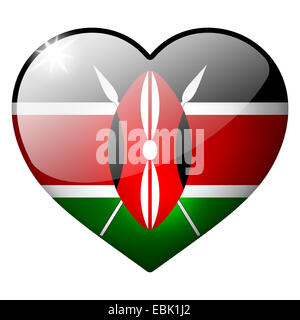 Bouton coeur kenya Banque D'Images