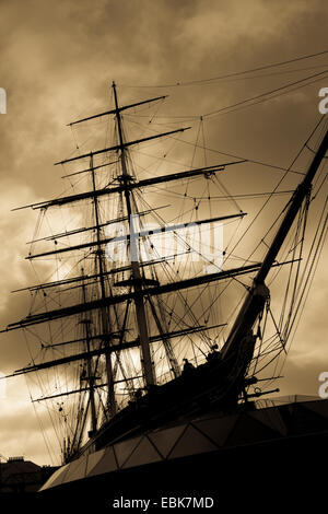 Voilier Cutty Sark au National Maritime Museum, Greenwich, Londres. Banque D'Images