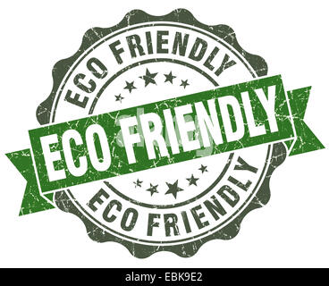 Eco friendly green grunge style retro joint isolés Banque D'Images