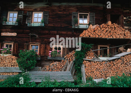 Ferme traditionnelle bavaroise, Allemagne, Lechtaler Alpen Banque D'Images