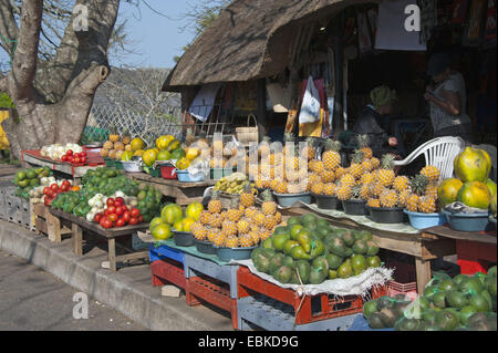 Marché de Fruits, Afrique du Sud, Sainte-Lucie Banque D'Images