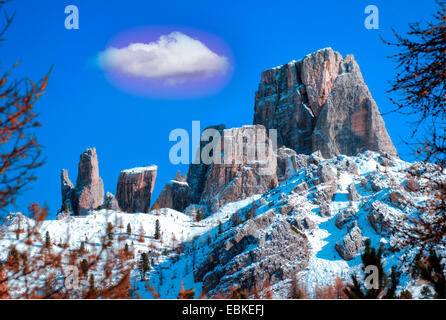 Cinque Torri, Italie, Dolomites Tyrol du Sud, Banque D'Images