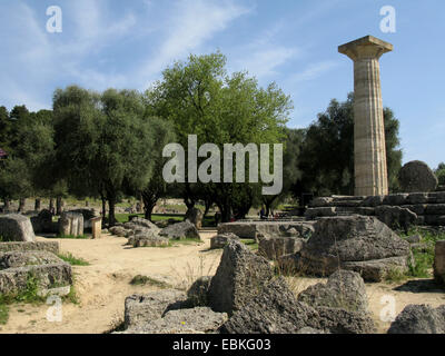 Temple de Zeus à Olympie, Grèce, Macédoine, Olympia Banque D'Images