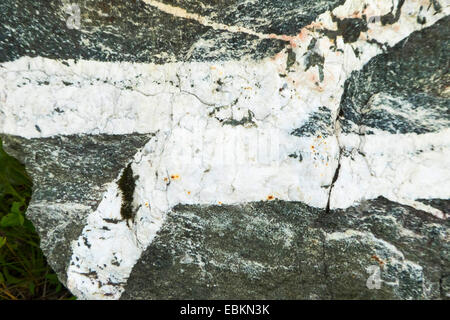 L'anorthosite et d'amphibolite, de la Norvège, Troms Banque D'Images