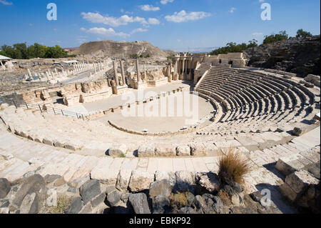 L'amphithéâtre de Beit She'An en Galilée en Israël. Banque D'Images