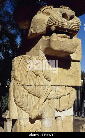 L'art romain en Syrie. Lion avec antilope. Statue. Temple d'Allat, Palmyre. 1re ch. BC-1er c. AD. Musée archéologique de Palmyre. Banque D'Images