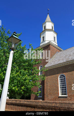 Bruton Parish Church, Colonial Williamsburg, Virginia, USA Banque D'Images