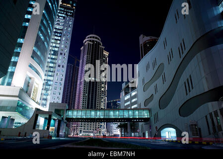 West Bay , bâtiments Al Dafna salon à Doha, Qatar. Banque D'Images