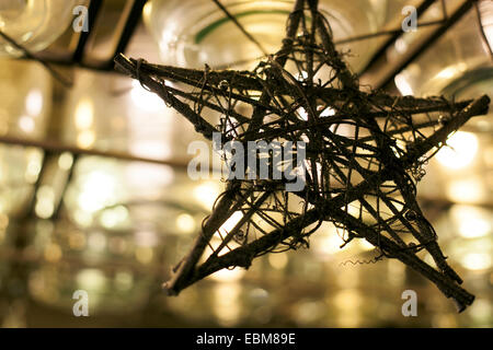 Décoration étoile de Noël Banque D'Images