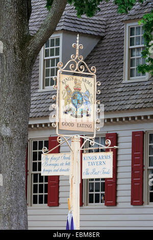 Taverne dans la ville coloniale de Williamsburg, Virginie, USA Banque D'Images