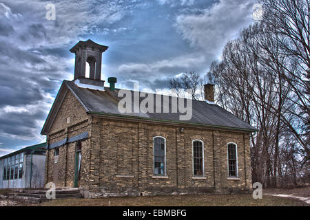 Sunnyside School Menomonee Falls Wisconsin construit en 1875 Banque D'Images