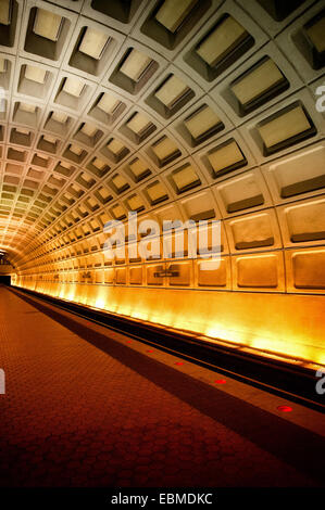 Une station de métro à Washington DC. Banque D'Images