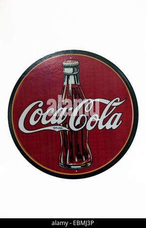 Vintage Coca Cola Company enseigne publicitaire Banque D'Images