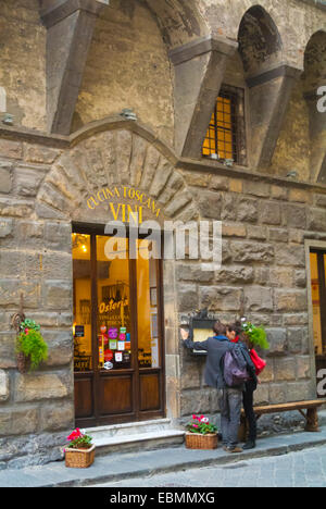 Restaurant proposant une cuisine toscane locale, Santa Croce, Florence, Toscane, Italie Banque D'Images