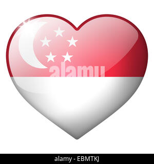 Bouton coeur de Singapour Banque D'Images