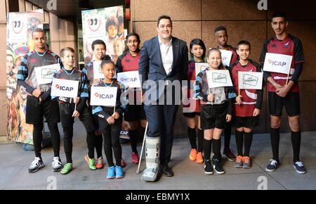 Londres, Royaume-Uni. 3 Décembre, 2014. Brad Barritt-sud-africain né joueuse anglaise de rugby à assister à l'assemblée annuelle de la journée caritative à l'ICAP 2 Broadgate à Londres. Credit : Voir Li/Alamy Live News Banque D'Images