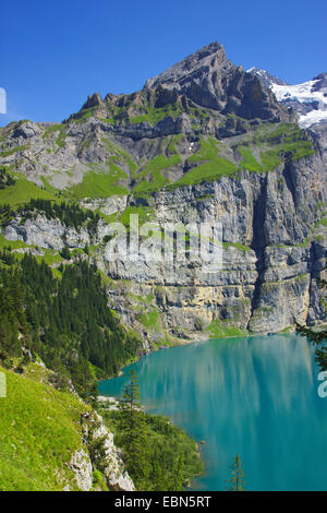 Oeschinen Lake, Suisse Banque D'Images