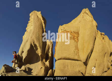 Les roches de granit d'Isolella, France, Corse, Ajaccio Banque D'Images