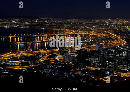 Vue de Signal Hill à Cape Town dans la lumière du soir, Afrique du Sud, Western Cape, Cape Town Banque D'Images