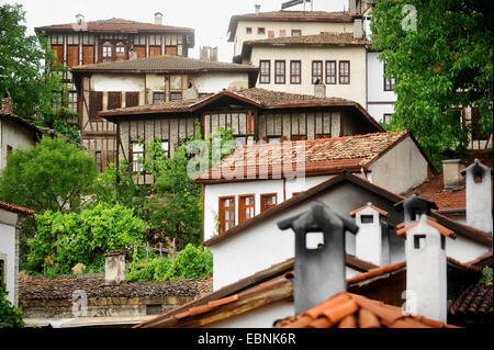 Détail de l'architecture des maisons traditionnelles avec ottoman turc dans la ville historique de Safranbolu Banque D'Images