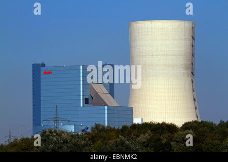 La controverse juridique nouveau bâtiment de l'unité centrale à charbon Datteln, Allemagne, 4-du-Nord-Westphalie, Ruhr, Castrop-Rauxel Banque D'Images